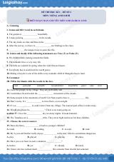 Đề số 2 - Đề kiểm tra học kì 1 - Tiếng Anh 8 mới